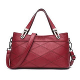 <bold>Tote  / Shoulder  Bag  <br>Vegan-Leather Handbag Burgundy - strapsandbrass.com