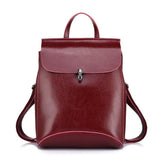 <bold>Fashion Backpack  <br>Genuine-Leather Fashion Backpack Burgundy - strapsandbrass.com