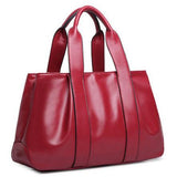 <bold> Tote / Shoulder Bag <br> Vegan-Leather Handbag Burgundy - strapsandbrass.com