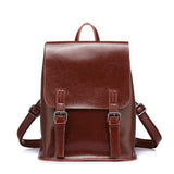<bold>Fashion Backpack <br>Genuine-Leather Handbag Burgundy - strapsandbrass.com