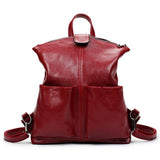 <bold>Fashion Backpack  <br>Vegan-Leather Fashion Backpack Burgundy - strapsandbrass.com