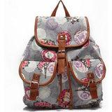 <bold>Fashion Backpack <br>Canvas Fashion Backpack C Gray backpack - strapsandbrass.com