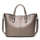 <bold>Tote  / Shoulder Bag  <br>Vegan-Leather Handbag Champagne - strapsandbrass.com