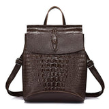 <bold>Fashion Backpack <br>Genuine-Leather Handbag Coffee - strapsandbrass.com