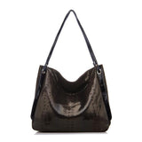 <bold>Hobo / Tote Bag <br>Genuine-Leather Handbag Coffee - strapsandbrass.com