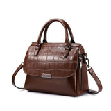 <bold>Top-Handle  / Shoulder Bag  <br>Vegan-Leather Handbag Coffee - strapsandbrass.com