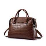 <bold>Top-Handle  / Shoulder Bag  <br>Vegan-Leather Handbag Coffee - strapsandbrass.com