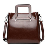 <bold>Bucket / Crossbody Bag  <br>Genuine-Leather Handbag Coffee - strapsandbrass.com