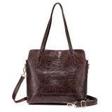 <bold>Bucket / Tote Bag <br>Genuine-Leather Handbag Coffee - strapsandbrass.com