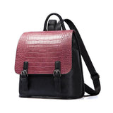 <bold>Fashion Backpack  <br>Vegan-Leather Fashion Backpack Burgundy - strapsandbrass.com