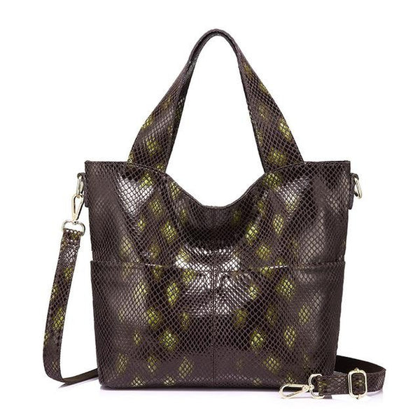 <bold>Hobo  / Tote Bag <br>Genuine-Leather Handbag Brown - strapsandbrass.com