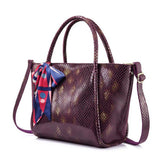 <bold>Tote  / Shoulder Bag <br>Genuine-Leather Handbag Fuchsia - strapsandbrass.com