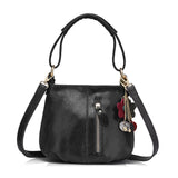 <bold>Bucket  / Tote Bag <br>Genuine-Leather Handbag Dark Gray - strapsandbrass.com
