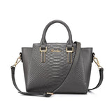 <bold>Messenger / Tote Bag <br>Genuine-Leather Handbag Dark Gray - strapsandbrass.com