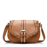<bold>Messenger / Crossbody Bag  <br>Vegan-Leather Handbag Dark Khaki - strapsandbrass.com