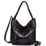 <bold>Hobo  / Tote Bag <br>Genuine-Leather Handbag Purple - strapsandbrass.com