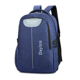 Backpack USB Charging <br> Canvas Backpack Dark blue - strapsandbrass.com