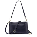<bold>Crossbody / Shoulder Bag <br>Genuine-Leather Handbag Deep Blue - strapsandbrass.com