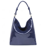 <bold>Hobo / Tote Bag <br>Genuine-Leather Handbag Deep Blue - strapsandbrass.com