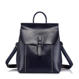 <bold>Fashion Backpack  <br>Genuine-Leather Fashion Backpack Deep Blue - strapsandbrass.com