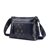 <bold>Satchel  / Crossbody Bag <br>Genuine-Leather Handbag Deep Blue - strapsandbrass.com