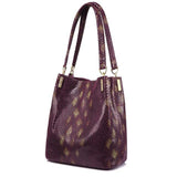 <bold>Bucket  / Tote Bag <br>Genuine-Leather Handbag Fuchsia - strapsandbrass.com