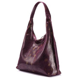 <bold>Hobo  / Tote Bag <br>Genuine-Leather Handbag Fuchsia - strapsandbrass.com