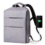 Copy of Backpack USB Charging <br> Canvas Backpack GRAY - strapsandbrass.com