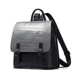 <bold>Fashion Backpack  <br>Vegan-Leather Fashion Backpack Gray - strapsandbrass.com