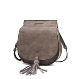 <bold>Shell / Crossbody Bag  <br>Vegan-Leather Handbag Gray - strapsandbrass.com