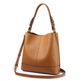 <bold>Bucket  / Tote Bag <br>Genuine-Leather Handbag Ginger - strapsandbrass.com