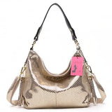 <bold>Hobo / Shoulder Bag  <br>Vegan-Leather Handbag Gold - strapsandbrass.com