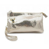<bold>Clutch / Wristlet  <br>Genuine-Leather Handbag Gold - strapsandbrass.com