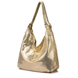 <bold>Hobo  / Tote Bag <br>Genuine-Leather Handbag Gold - strapsandbrass.com