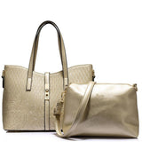 <bold>Tote & Crossbody Bag Set <br>Vegan-Leather Handbag gold - strapsandbrass.com