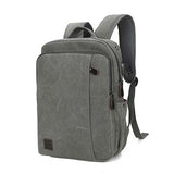 Backpack USB Charging & Anti-Theft <br> Canvas Backpack Gray - strapsandbrass.com