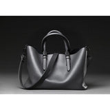 <bold>Hobo / Shoulder Bag  <br>Vegan-Leather Handbag Gray - strapsandbrass.com
