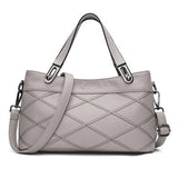 <bold>Tote  / Shoulder  Bag  <br>Vegan-Leather Handbag Gray - strapsandbrass.com