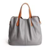 <bold>Bucket / Crossbody Bag <br>Genuine-Leather shoulder bags Gray - strapsandbrass.com