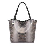<bold>Tote / Crossbody Bag  <br>Genuine-Leather Handbag Gray - strapsandbrass.com