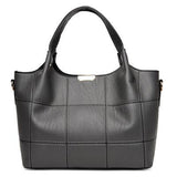 <bold>Tote | Shoulder Bag  <br>Vegan-Leather Handbag Gray - strapsandbrass.com