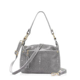 <bold>Satchel / Tote Bag <br>Genuine-Leather Handbag Gray - strapsandbrass.com
