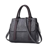 <bold>Tote / Crossbody Bag <br>Vegan-Leather Handbag Gray - strapsandbrass.com