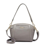 <bold>Crossbody / Shoulder Bag <br>Genuine-Leather Handbag Gray - strapsandbrass.com