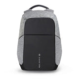 Backpack USB Charging & Anti-Theft <br> Nylon Backpack Gray - strapsandbrass.com