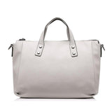 <bold>Tote / Shoulder Bag  <br>Vegan-Leather Handbag Gray - strapsandbrass.com