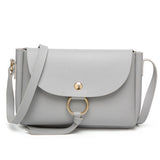 <bold>Clutch / Crossbody Bag <br>Vegan-Leather Handbag Gray - strapsandbrass.com