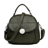 <bold>Messenger  / Crossbody Bag  <br>Vegan-Leather Handbag Green - strapsandbrass.com
