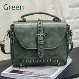<bold>Messenger / Crossbody Bag <br>Vegan-Leather Handbag Green - strapsandbrass.com