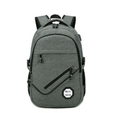 Backpack USB Charging & Business<br>Oxford Backpack Green - strapsandbrass.com